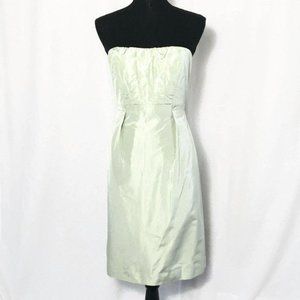 J. Crew Silk Light Green Strapless Dress Cocktail